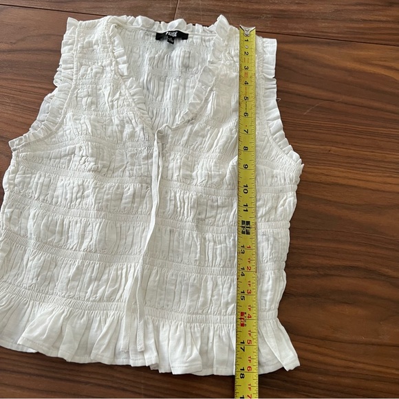 PAIGE Women's Devi Top Size S In White - Picture 7 of 12